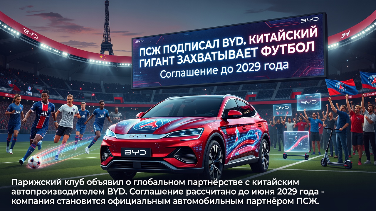 ПСЖ подписал BYD. Китайский гигант захватывает футбол